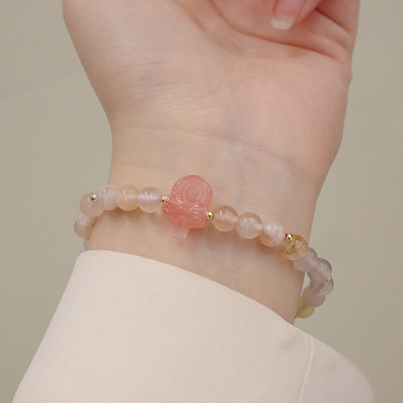 Cherry Agate Natural Crystal Small Fresh Bracelets