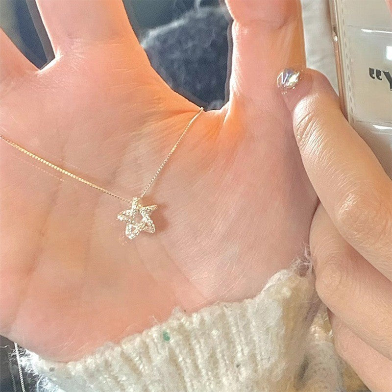 Star Zircon Minority Simple Temperament Clavicle Necklaces
