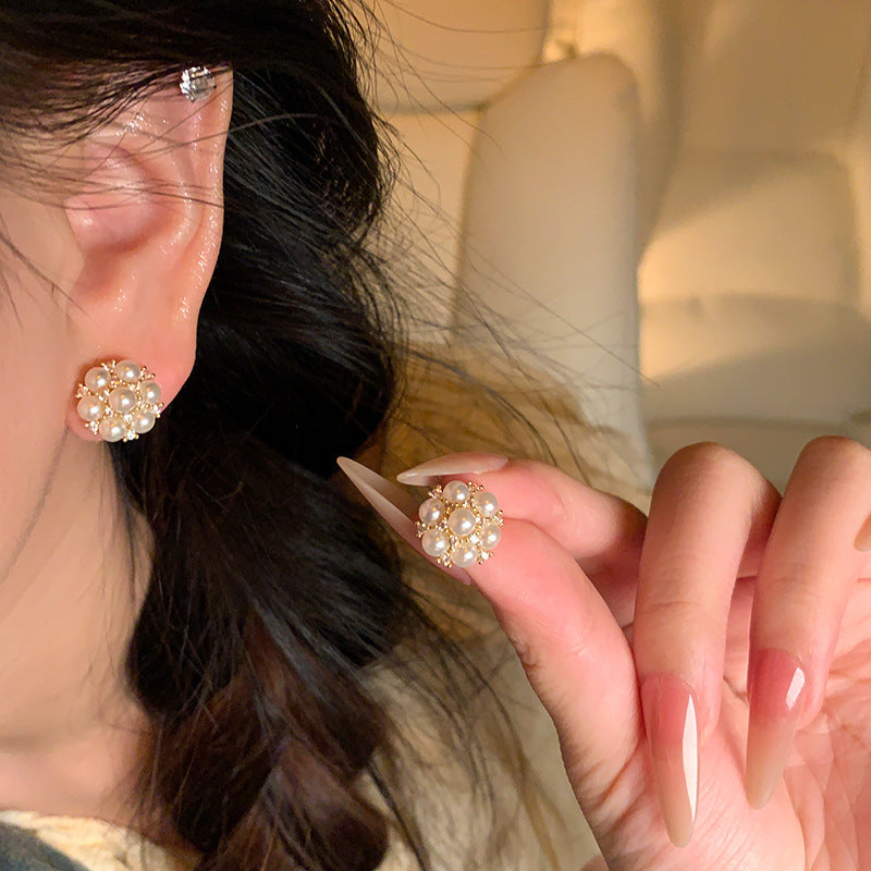 Women's Vacation Style Super Fairy Sweet Flower Seaside Colorful Little Wild Earrings