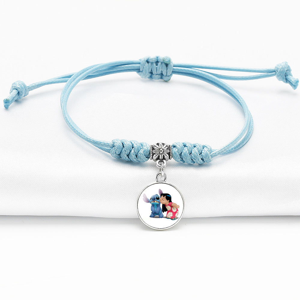 Blaue Cartoon-Dorje-Knoten-Armbänder mit Sternstich