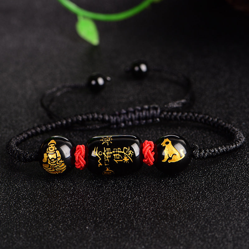 Zodiac Thai Red Agate Rope Tiger Bracelets