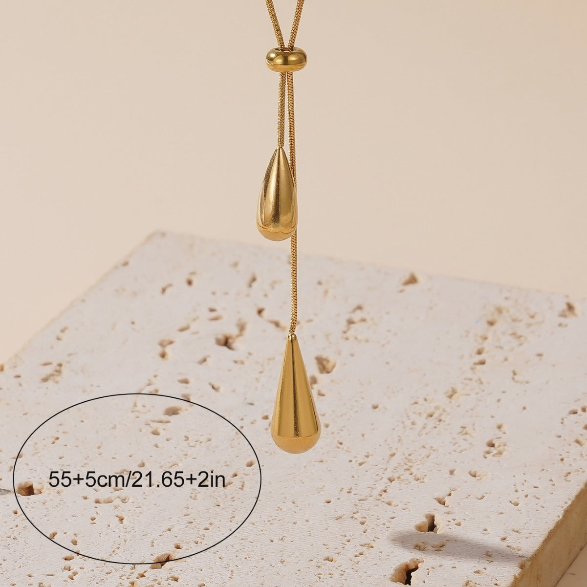 Luxury Water Drop Tassel Fashionable High-grade Titanium Jewelry Set
