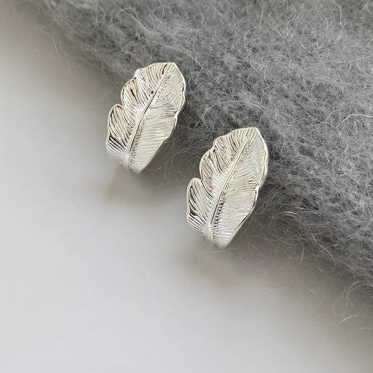 Artistic Retro Leaf Leaf-shaped Cold Style Design Simple Earrings