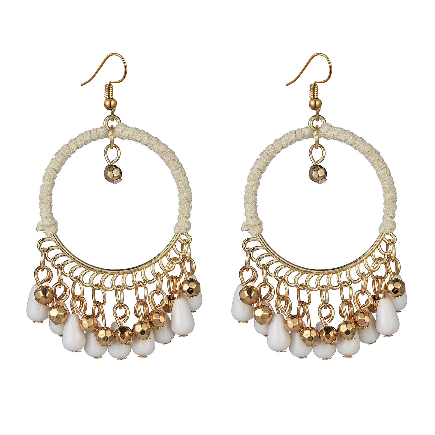 Style Elegant Hand-woven Bohemian Retro Round Water Earrings