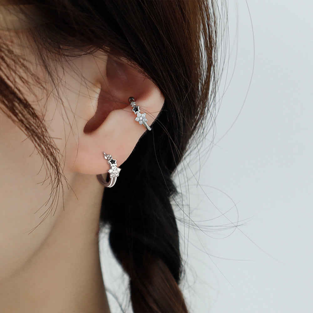 Live Broadcast Clip Female Cute Pentagram Without Pierced Ear Buckle