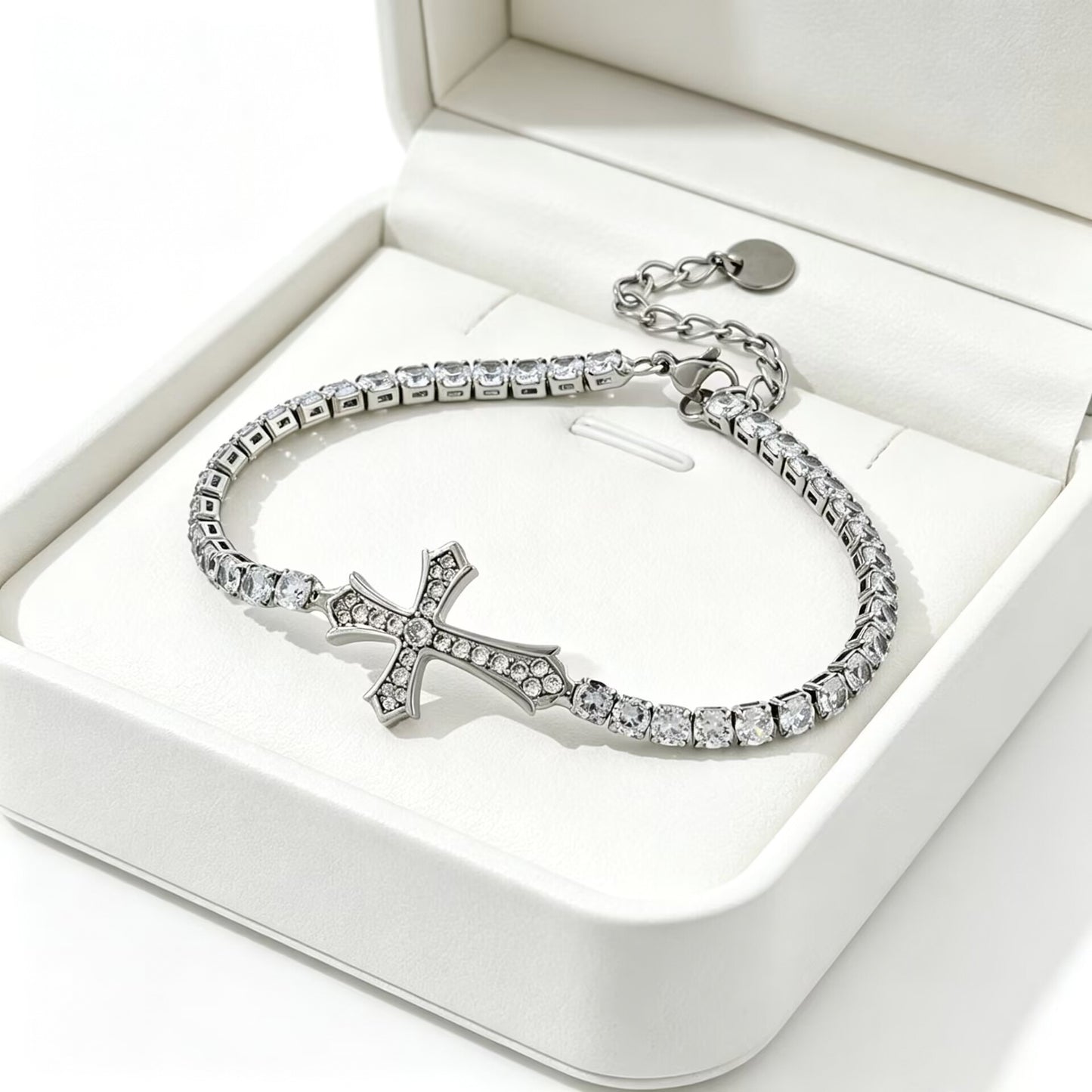 Women's & Men's High-grade Diamond Cross Copper Zircon Fashion Bracelets