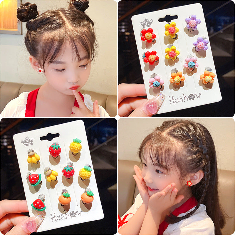 Children's Without Pierced Ears Princess Eardrop Cute Ear Clip
