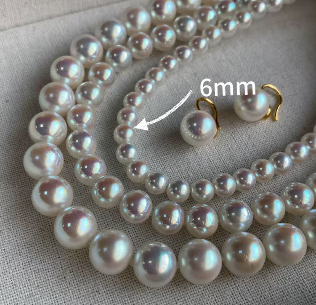 Aurora Mirror Pearl Artificial Pink Sky Necklace