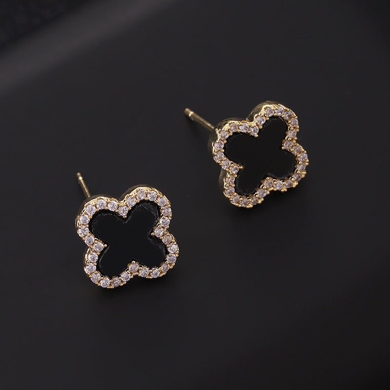 Women's Light Luxury Temperament High-grade Lucky Four-leaf Clover For Earrings