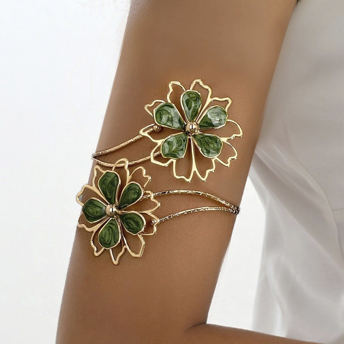 Hollow Three-dimensional Flower Niche Glaze Flowers Bracelet