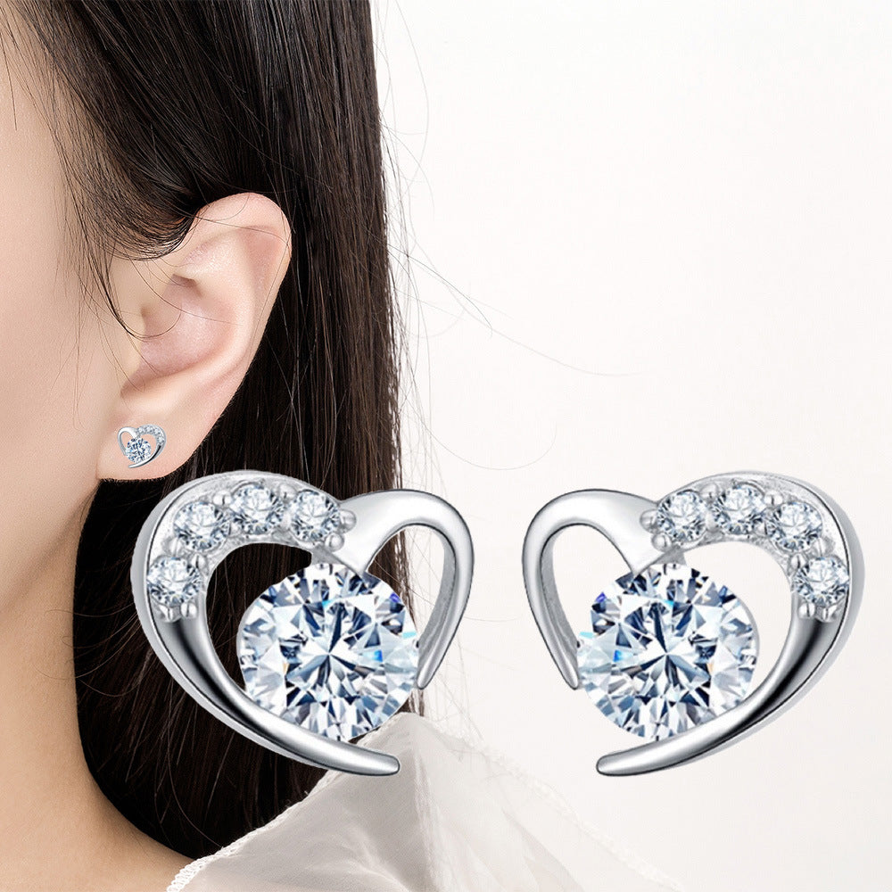 Costume d'ornement en Zircon, boucles d'oreilles, cadeau Sterling d'une semaine, cadeau de saint-valentin