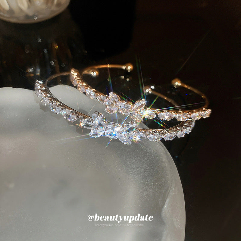 Zircon Bow Open-ended Light Luxury High Sense Fashion Bracelet