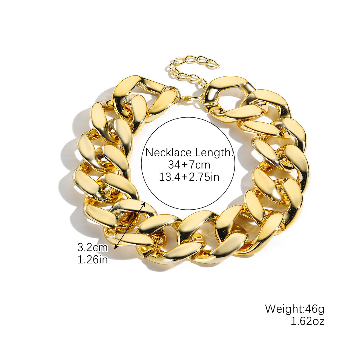 Acrylic Suite Exaggerated Hip Hop Cool Single Layer Leopard Jewelry Set