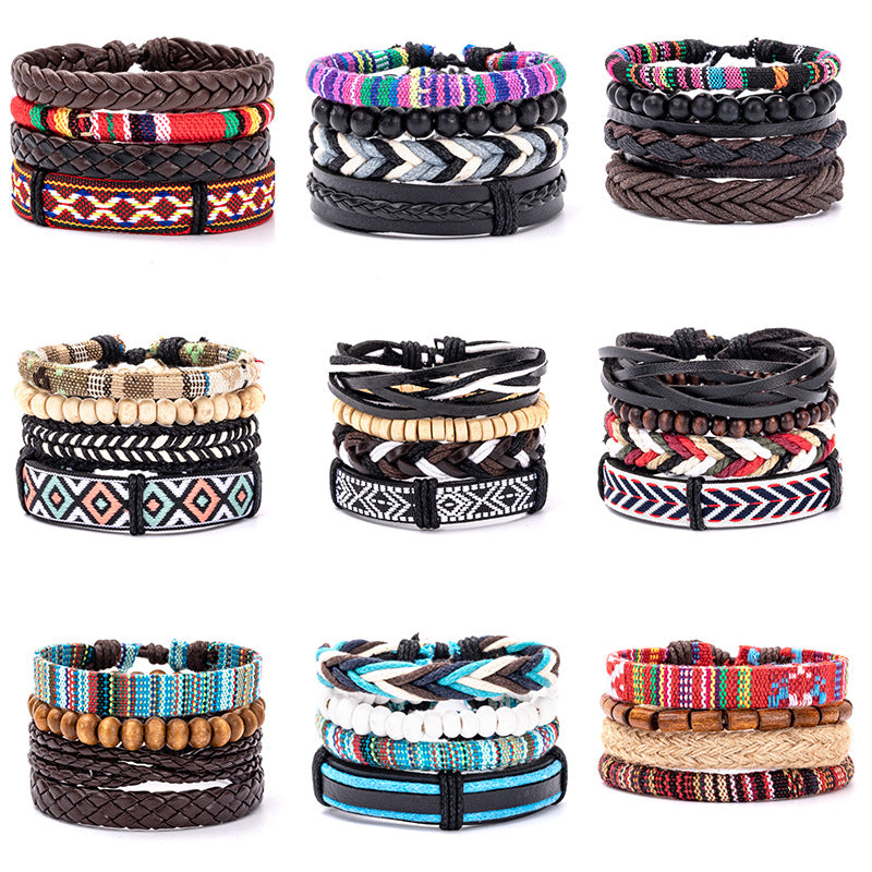 Women's Bohemian Style Ethnic Colorful Beaded Woven Bracelets