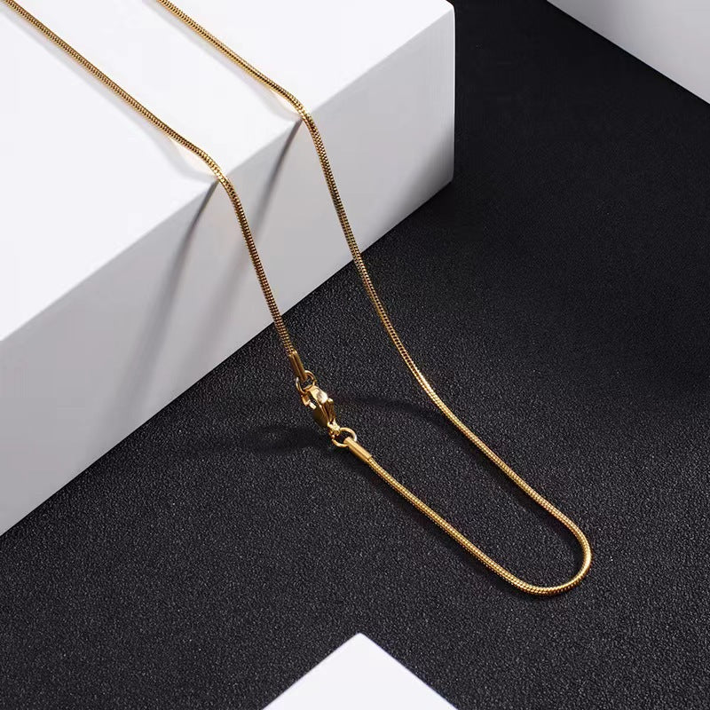 Snake Chain Exquisite Clavicle Lanyard Stainless Necklace