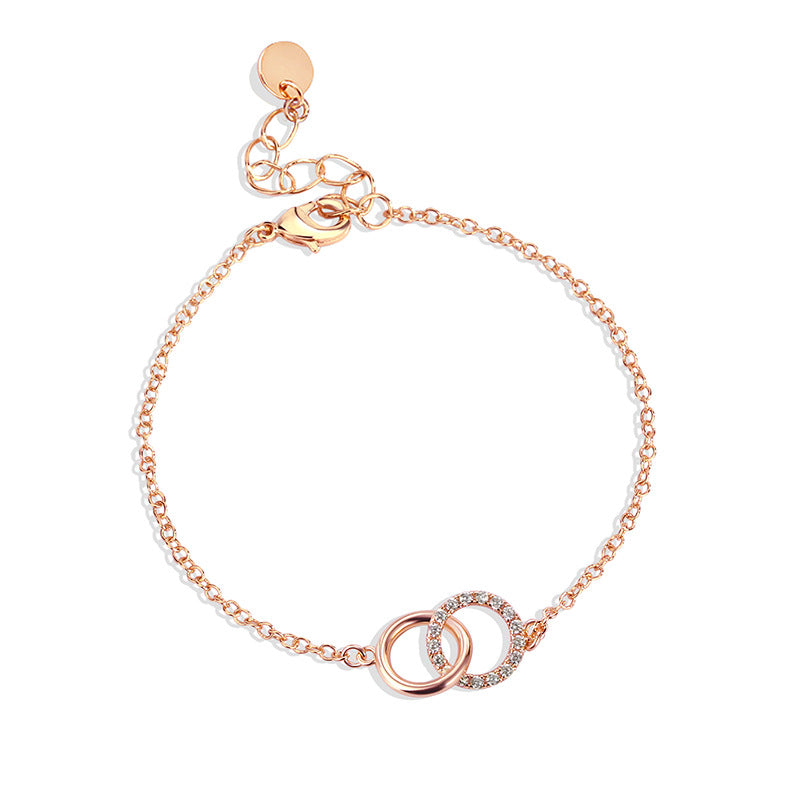 Simple Copper Plated Real Gold Diamond Bracelets