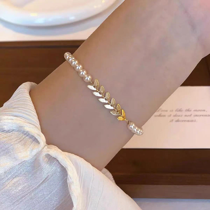 Women's Pearl Brace Lace Light Luxury High-grade Bracelet