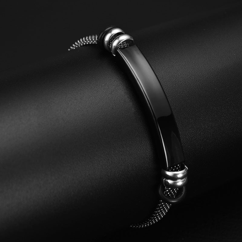 Bracelets de personnalité de couple rétro en acier inoxydable pour hommes