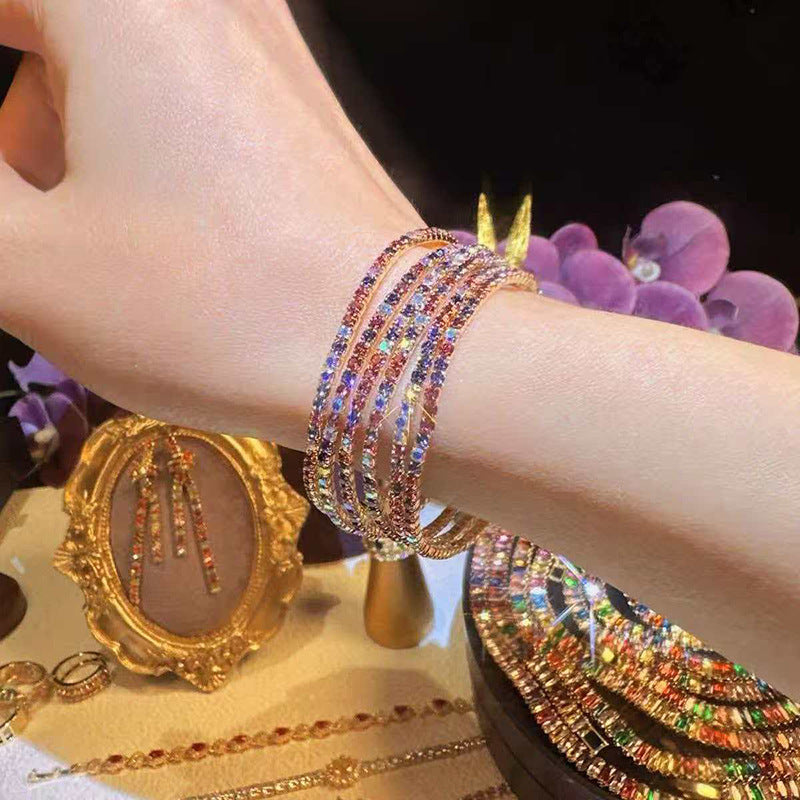 Women's Light Luxury High-grade Sterling Sier Flashing Zircon Bracelets