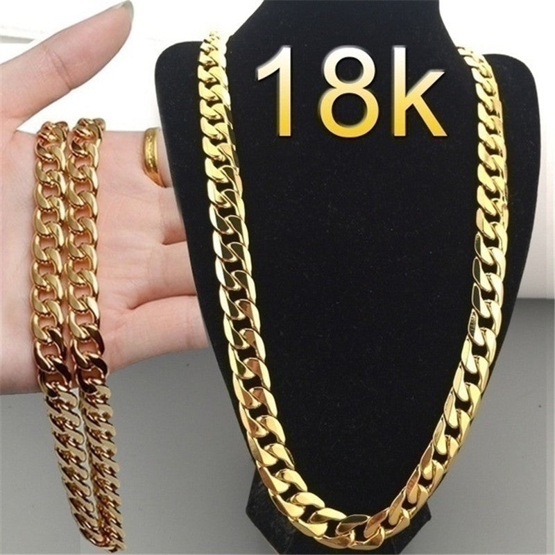 Men's Jewelry Fashion Gold Plated Side Necklaces