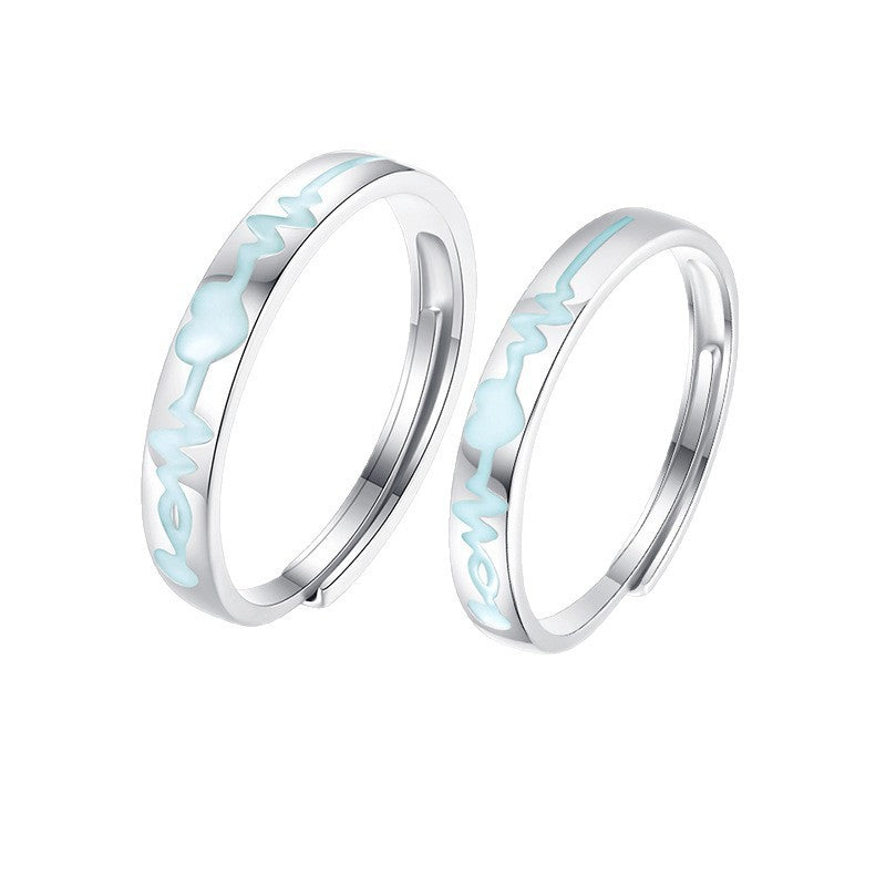 Women's & Men's Luminous Couple Design Cold Style Fashion Ring