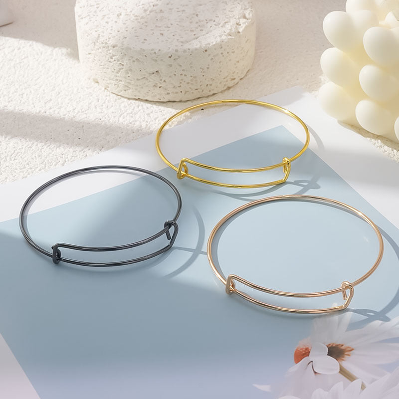 Push Pull Movable Adjustable Female Steel Bracelets