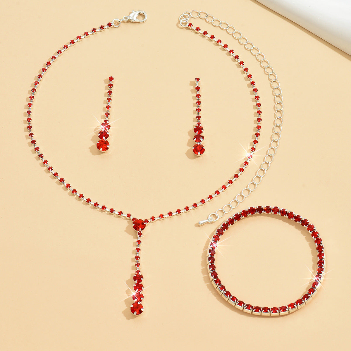 Simple Popular Ear He Originally Single Row Jewelry Set