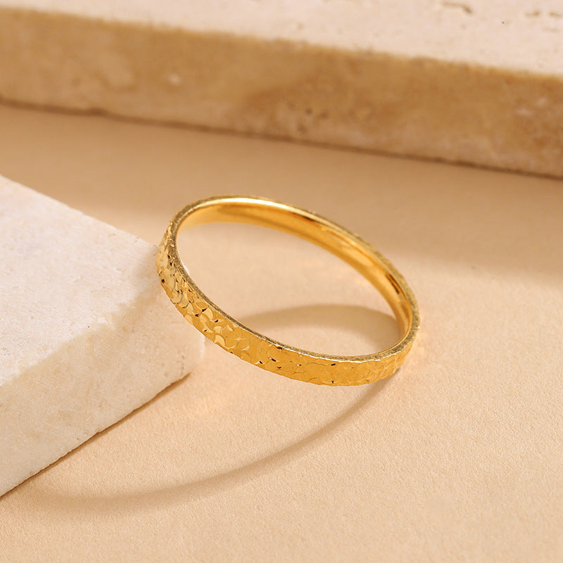 Ice Minority Fashion Flash Personality Vacuum Electroplating Not Easy Rings