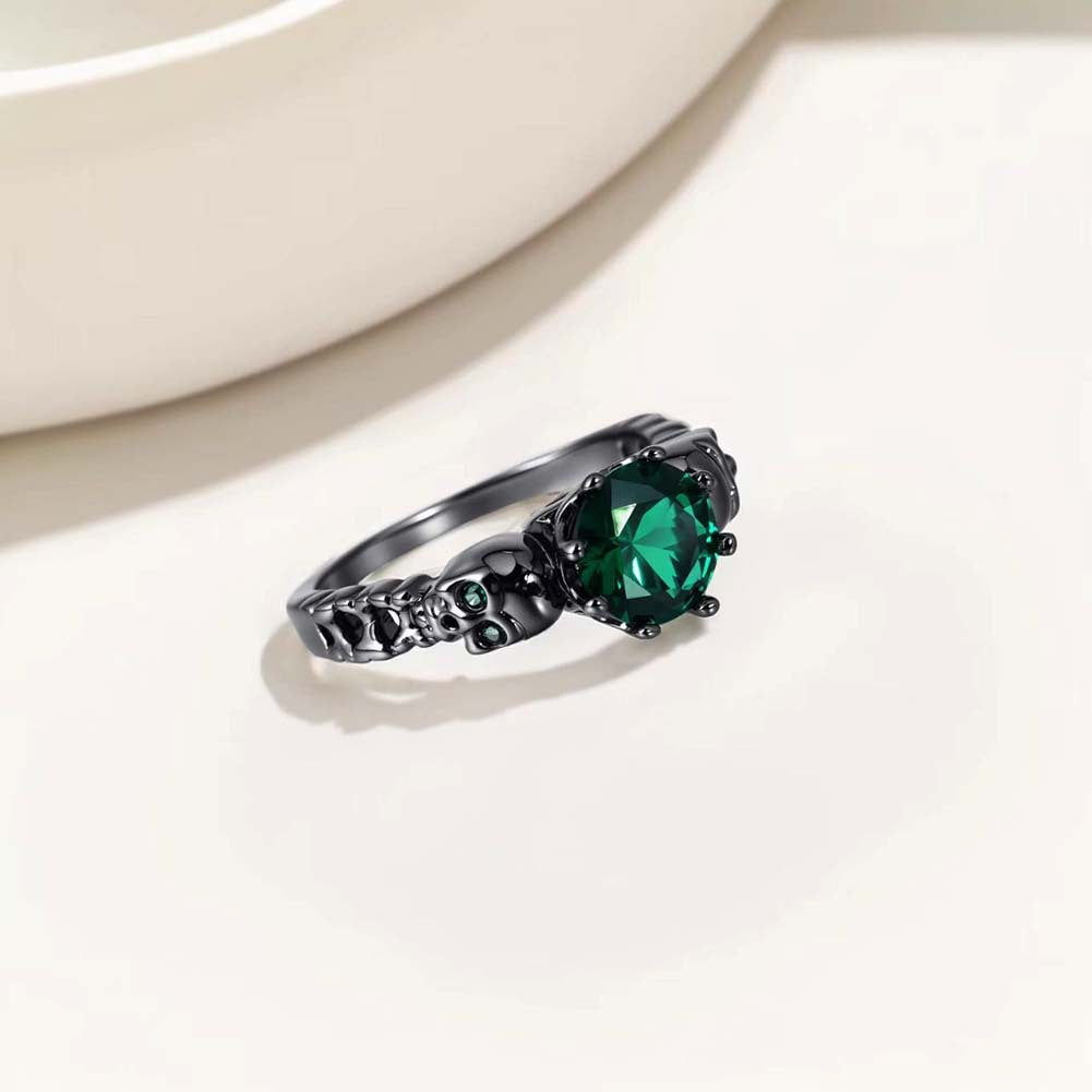Female Retro Purple Zircon Fashion Creative Ghost Ring