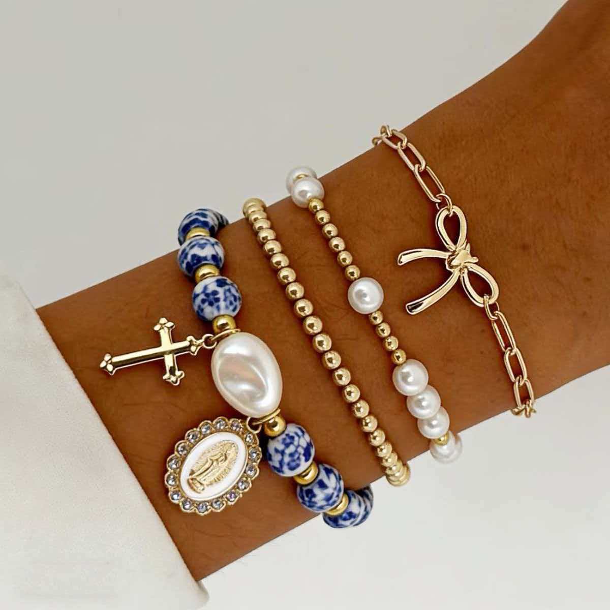 Durable Women's Chain Layered Retro Simple Bracelet