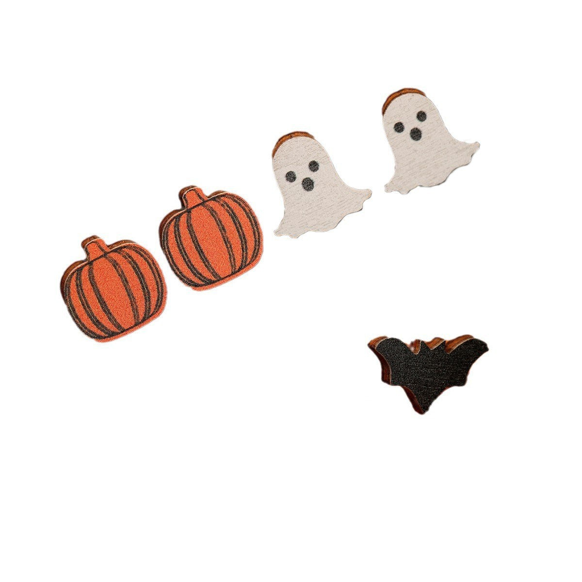 Halloween Party Eccentric Personality Pumpkin Bat Earrings