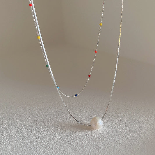 Super Fairy Rainbow Beanie Round Beads Necklaces
