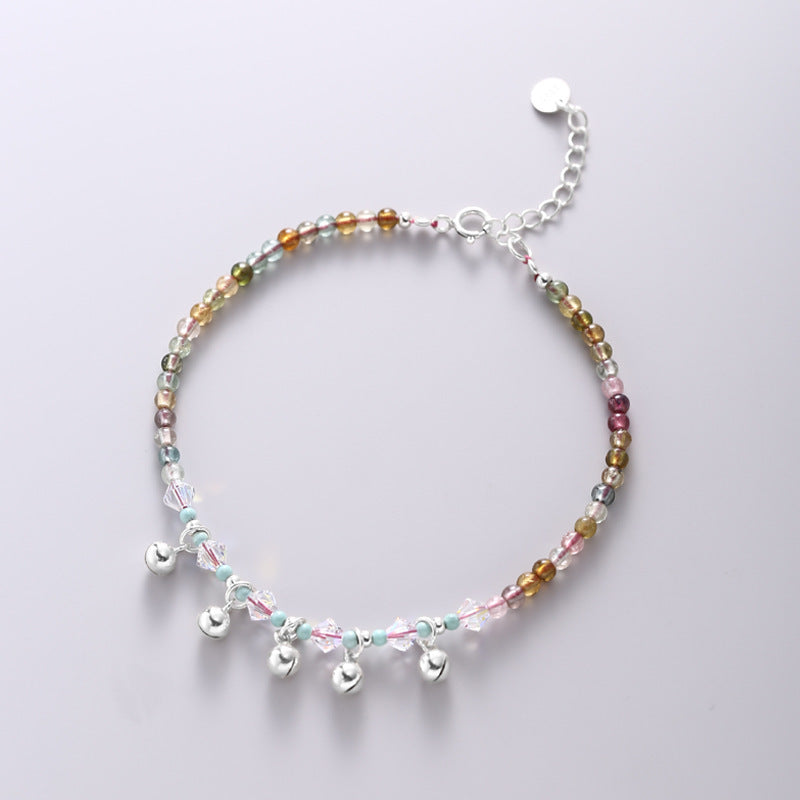 Color Tourmaline Crystal Bell Female Minimalist Bracelets