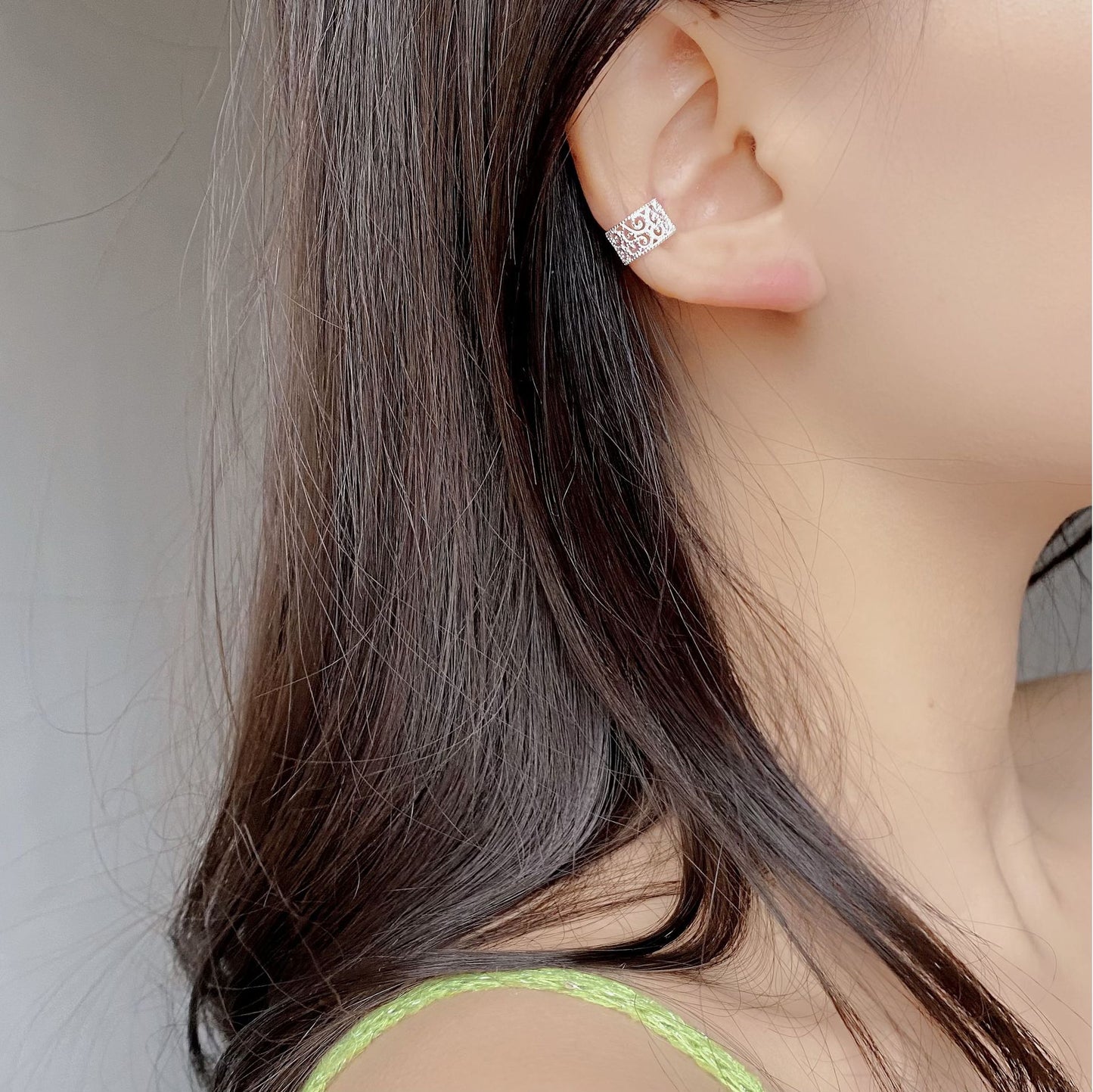 Tang Grass Pattern Sterling Sier Temperamental Hollow Carved Ballet Without Ear Clip