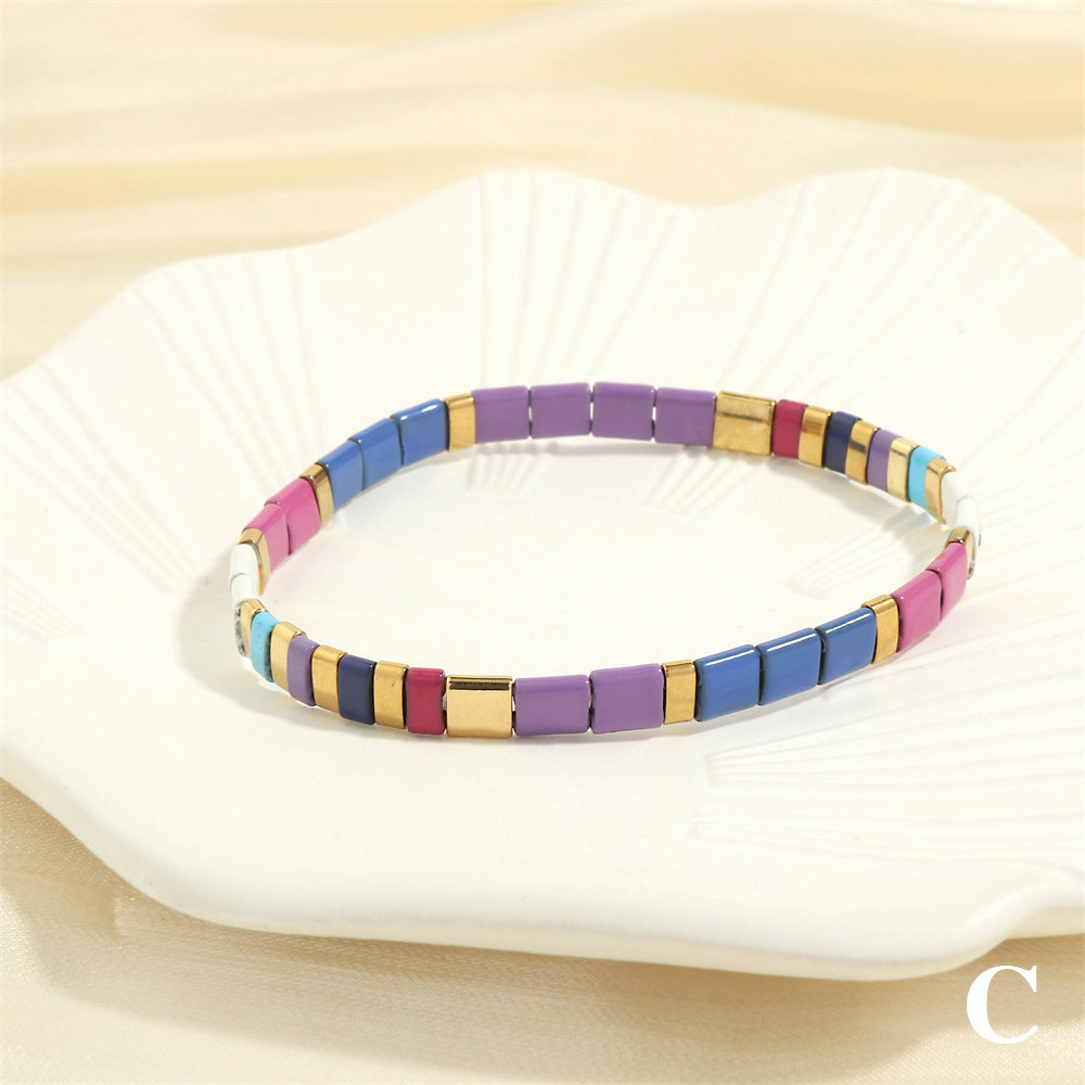 Bracelets de perles de levage Style Macaron Color Series