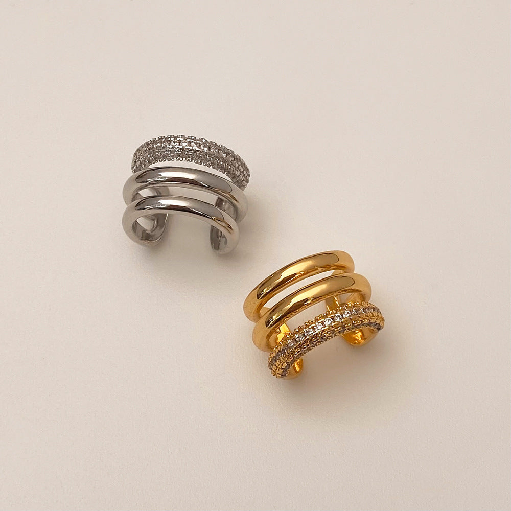 Personalized Zircon Summer Versatile High-grade Unique Light Ear Clip