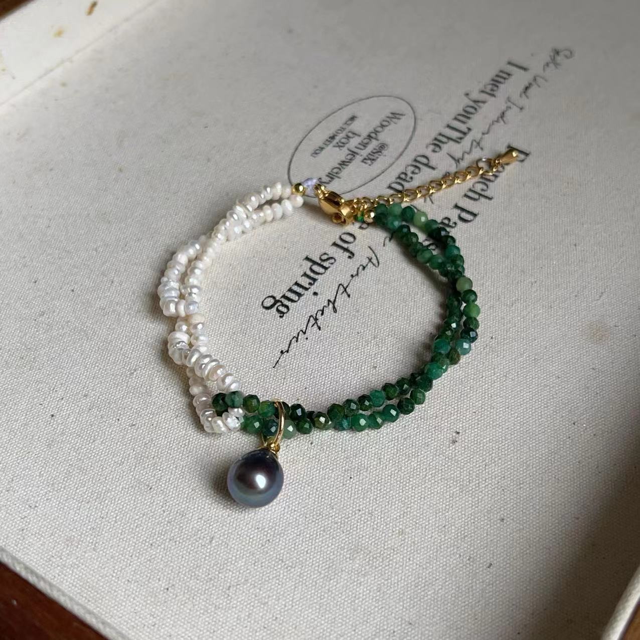 Personality Baroque Irregular Rose Stone Freshwater Pearl Female Temperament Drawable Jewelry Set