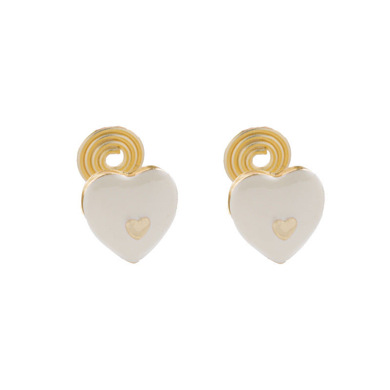 Women's Design Sense Niche Temperament Light Extravagant Love Heart Small Exquisite Ear Clip