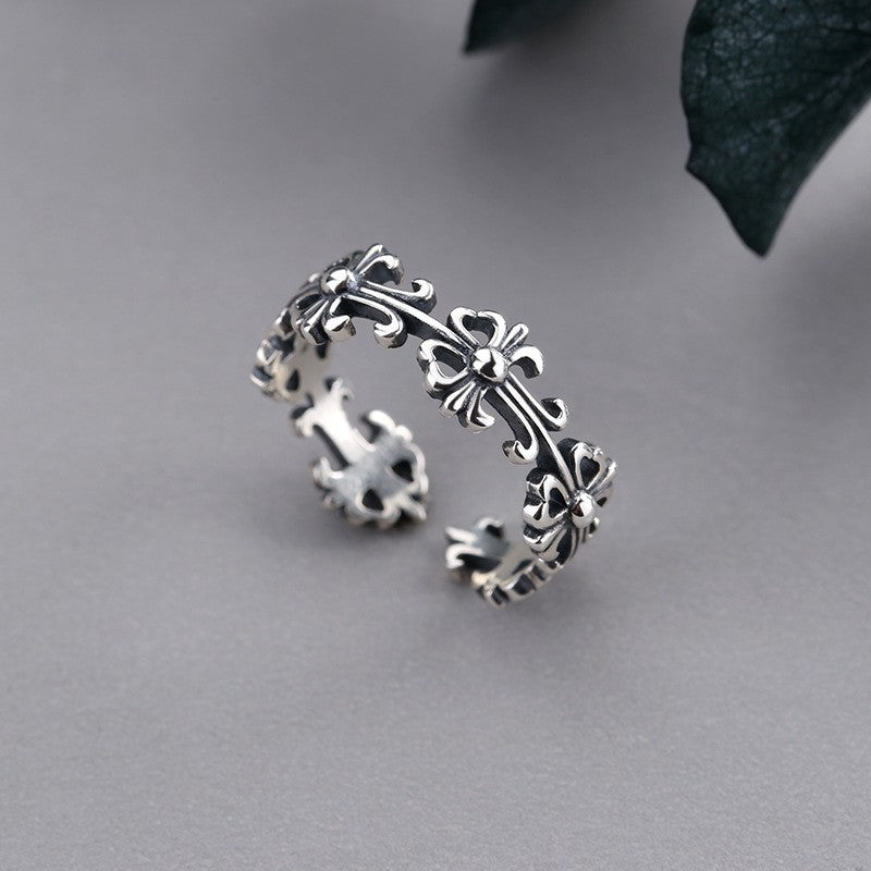 Women's Sterling Sier Vintage Prime Light Luxury High-grade Ring
