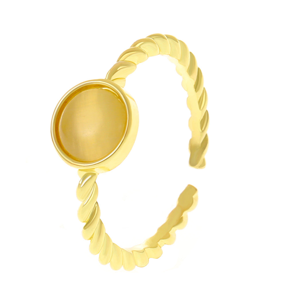 Brass Simple And Irregular Open Female Rings