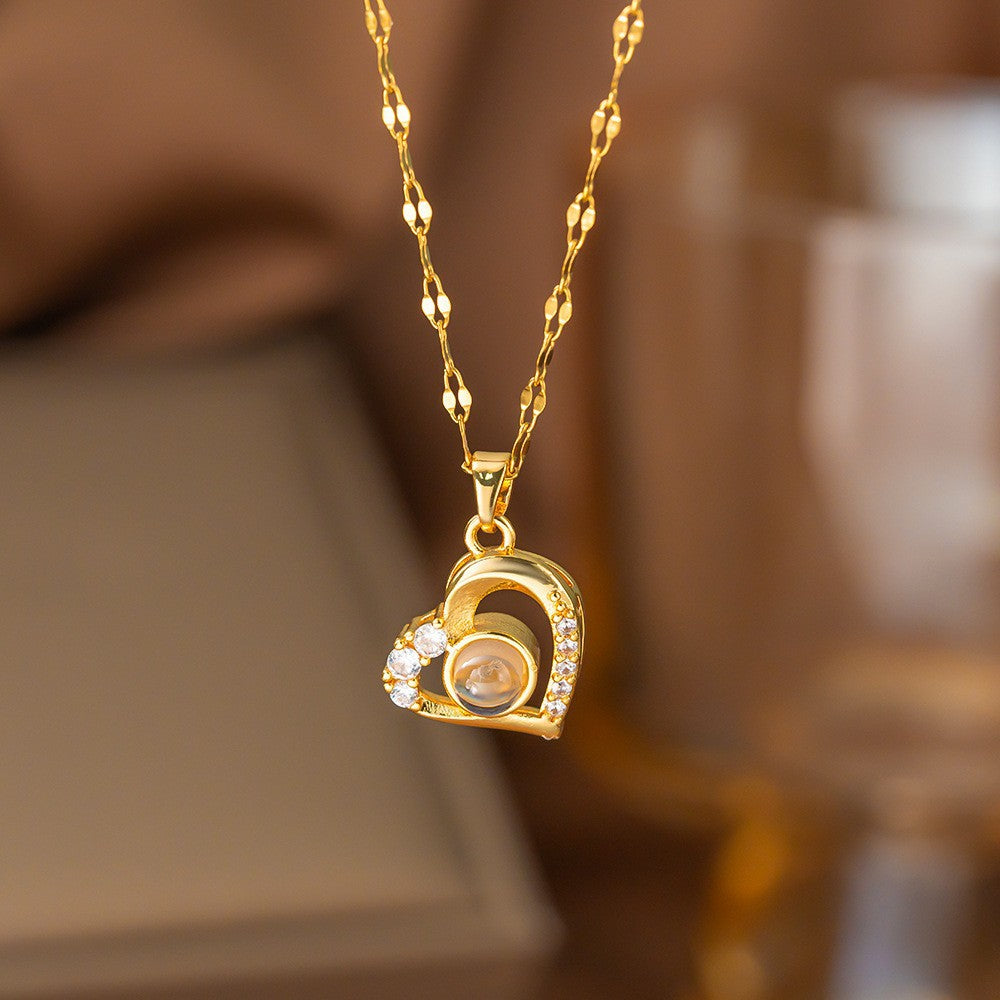 Languages Say Love You Female Light Luxury Minority Design Pure Necklaces
