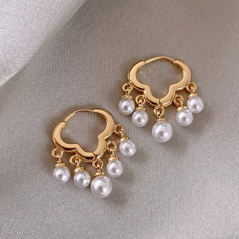 Women's Pearl Square Light Luxury Temperament Geometric Stud Earrings