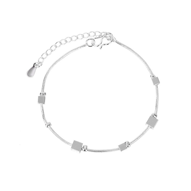 Petit bracelet coréen en forme de cloche pour femme, avec visage souriant, croix, visage souriant