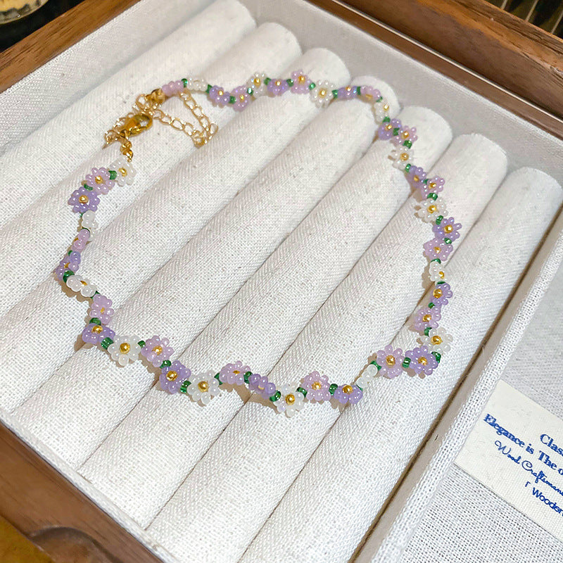 Women's Style Flower Beaded Love For Unique Necklaces