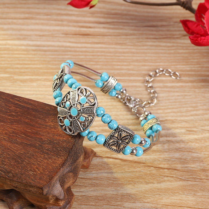 Retro Ethnic Style Colorful Yunnan Vacation Miao Bracelets