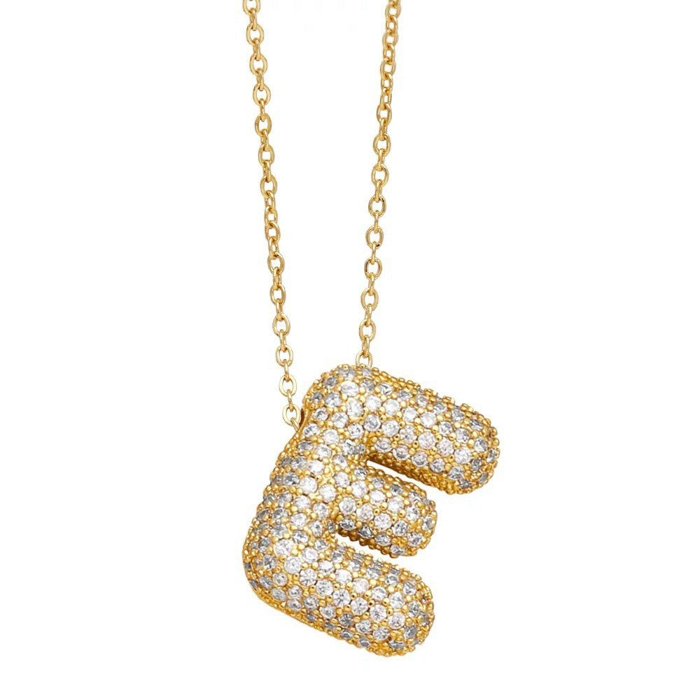 Bubble Balloon Letter English Female Graceful Pendants