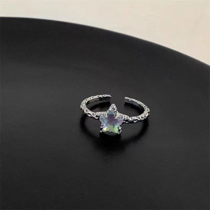 Korean Lace Zircon Flower Light Luxury High Sense Rings