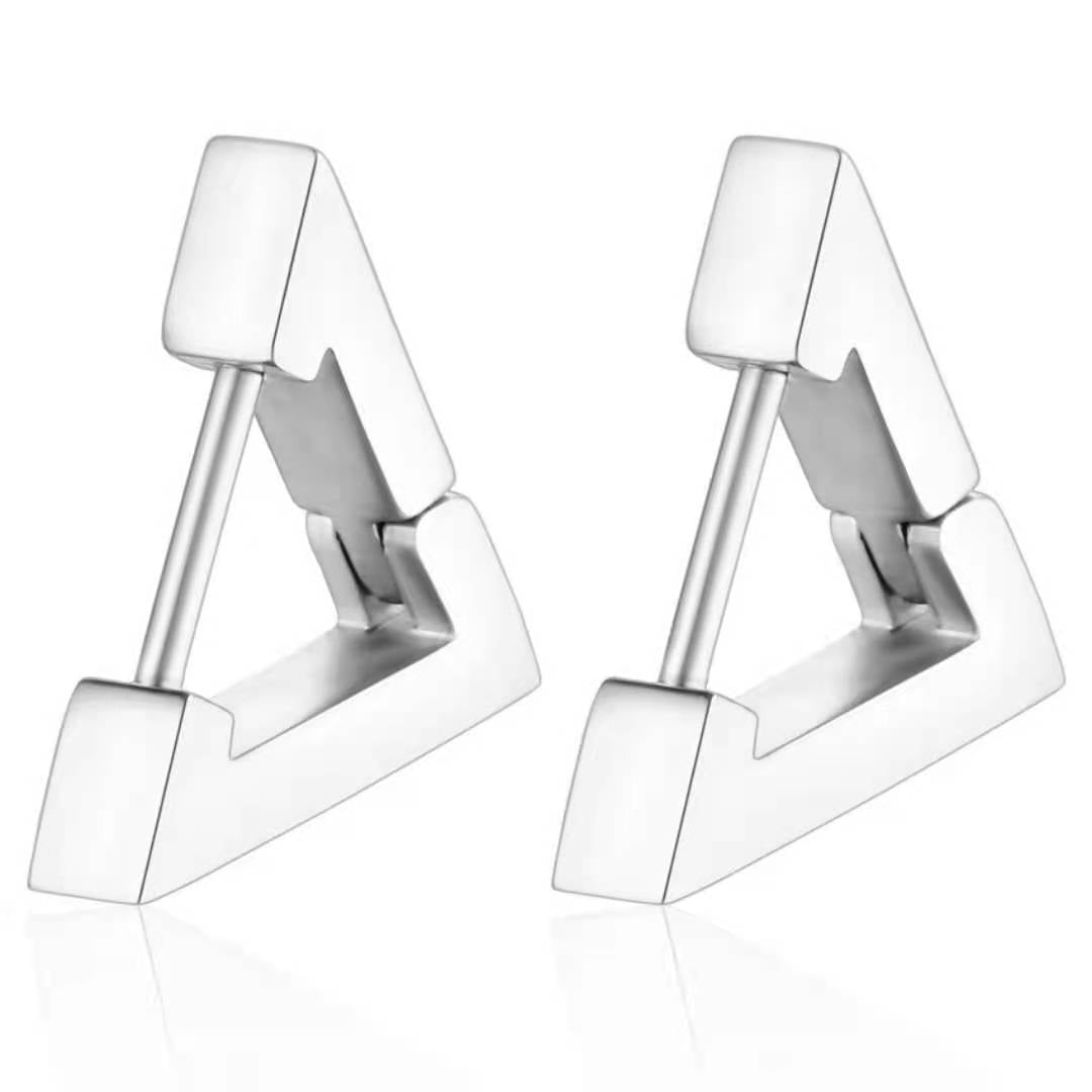 Women's & Men's Black Series Punk Titanium Steel Clips Ear Clip
