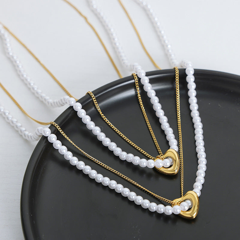 Women's Light Luxury High-grade Retro Titanium Steel Gold-plated Necklaces