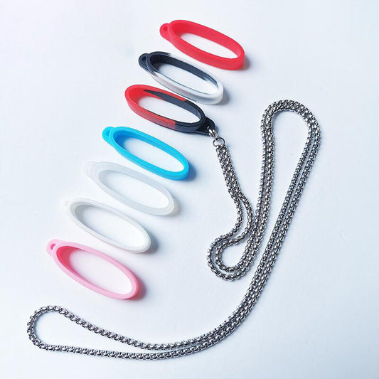 Pearl Metal Lanyard Stainless Steel Titanium Necklace
